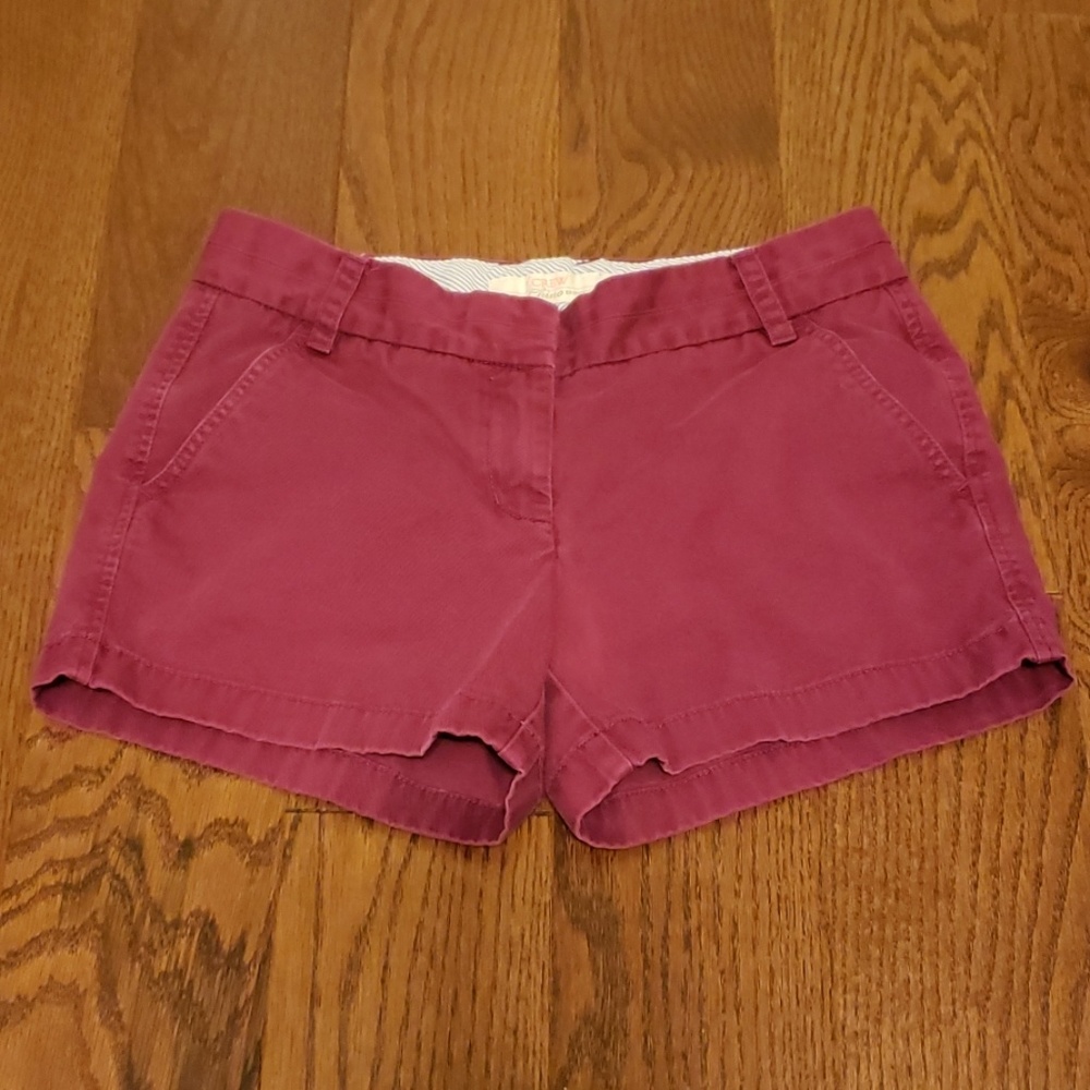 J. Crew Magenta pocket chino shorts